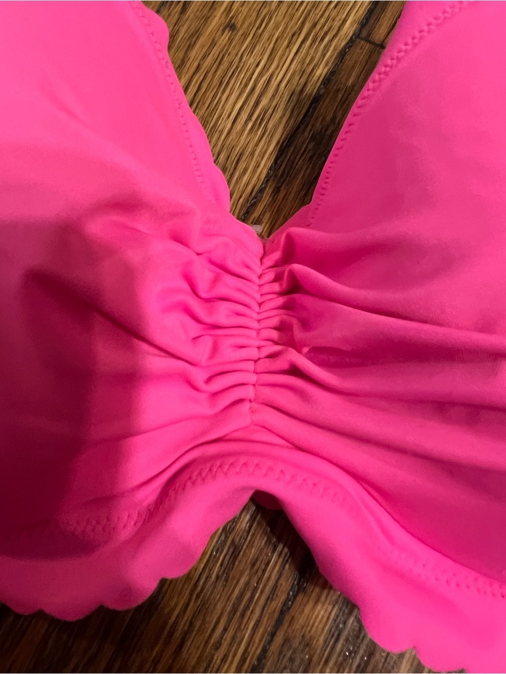Victoria's Secret Hot Pink Halter Bikini with Multicolor Side Ties - Picture 6 of 12